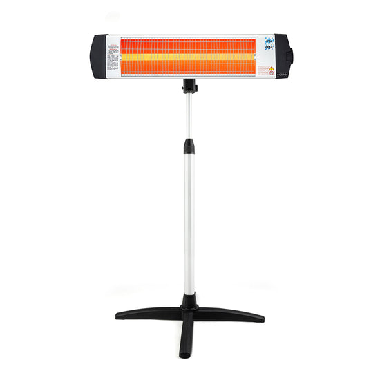 Econat C-15 | Stand-Mounted Electric Heater | 1500-Watt Electric Infrared Heater | Adjustable Stand