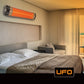 Calentador infrarrojo eléctrico UFO UK-15 con mando a distancia